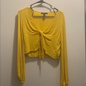 Yellow crop blouse